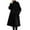 Black, variant on Women's Long Sleeve Button Down Wool Blends Thin Jacket Coat Slim Fit Warm Solid Long Overcoat With Pockets winter clothing for women