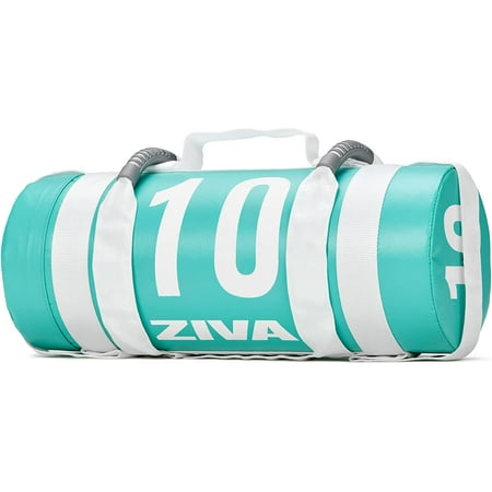 UPC: 4895202576660 | ZIVA Pre-Weighted Power Core Sandbag | Industrial Grade PVC Skin Heavy-Duty Nylon Straps and Handles Plastic Microbead Interior Sand-Filled Liner Bag Airhole Endcaps | Home Gym Weight Train – 10lb