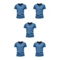 thumbnail image 3 of Minnieouse Tops masculinos africanos expresivos experiencia moda étnica moda africana hombres africanos traje tradicional ético camiseta azul Type2 NO2, 3 of 6