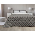thumbnail image 1 of Oriental Down Alternative Comforter, Traditional Moroccan Pattern on Dotted Background Vintage Eastern Design, Microfiber Quilt for All Season, 5 Sizes, Grey Black and White, by Ambesonne, 1 of 3