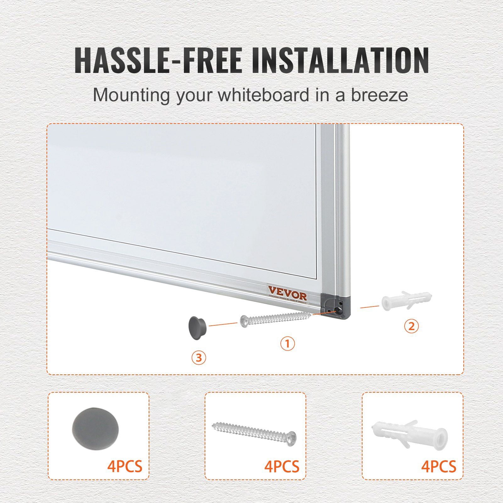 Magnetic Dry Erase Calendar Whiteboard, 36x24 Inches Monthly Planner Wall Board with Markers & Tray - for Office, Home, School
