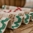 thumbnail image 3 of Table for Home Decor with Tassels 72 Inches Long Farmhouse Rustic Table Runner Cream & Brown Macrame Burlap Fall Table Decoration for Living Room Bridal Shower (12x72 Inches), 3 of 5