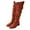 BW1, variant on Slouch Boots for Women Knee High Boots Women Wide Calf Chunky Low Heel Slouchy Ruched Leather Flat Boot Comfortable Slip On Riding Boot Shoes