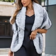 thumbnail image 5 of Fewfanhot Women's Faux-Fur Bridal Shawl Wrap with Elegant Design for Wedding Ceremonies and Formal Party, 5 of 9