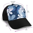 thumbnail image 2 of Yiaed Flower Print Baseball Cap Dad Hat Polo Style Plain Blank Adjustable Size, 2 of 5