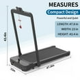 thumbnail image 3 of Folding Treadmills Walking Pad Treadmill with 0.75HP Powerful Silent Motor, LED Display & Remote Control, Anti-slip Portable Treadmill For Office, 3 of 9