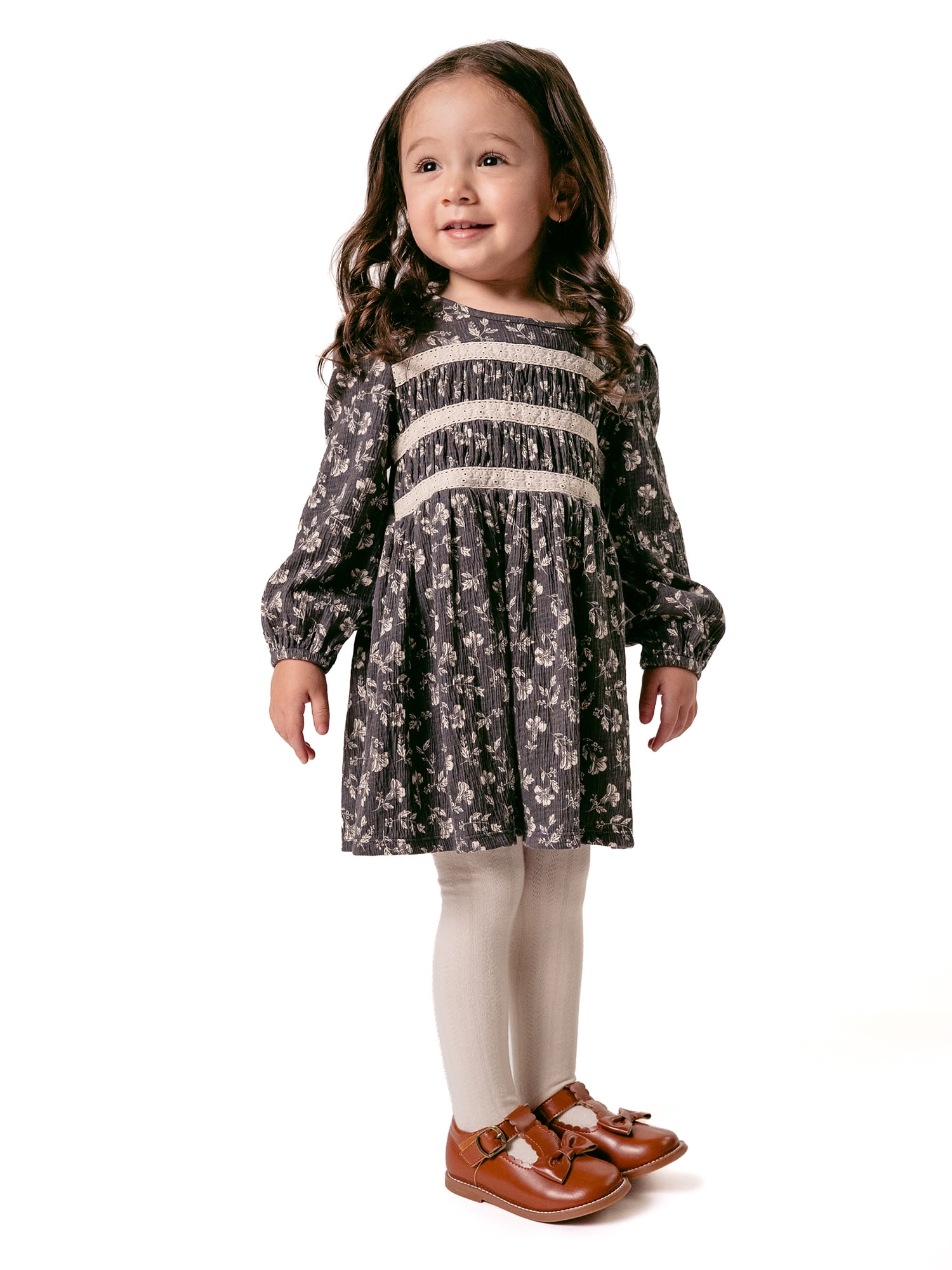 Modern Moments by Gerber Toddler Girl Smocked Bodice Dress, 12 Months - 5T