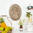 thumbnail image 5 of Sungmor Vintage Cast Iron Wall Art Decor, Oval-shaped Ornate Classical Woman Relief Plaque, Decorative Wall Ornament Antique Sculpture for Home or Garden, Rustic Copper Finish, 5 of 8