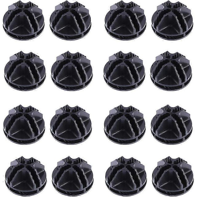 Pack of 20 Plastic Cube Wire Connectors for Storage Cubes Shelving and Modular Wardrobe Organizer Dressing Room Clasp Buckle Clip (Black))