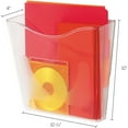 thumbnail image 4 of deflecto DocuPocket Portrait Wall File Pocket, A4/Magazines/Portfolios, Clear, 4 of 4