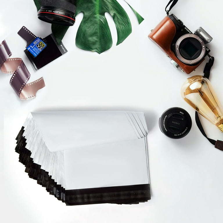 FungLam (100 Pcs) Large Poly Mailers 14.5x19 Inch, Plastic Shipping Bags, Self-Adhesive and Waterproof (Gray)