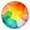 Colorful Tie Dye, variant on Rainbow Tie Dye Ink Pattern Round Fitted Tablecloth with Elastic Edge,Dining Table Cover Waterproof,Outdoor Round Tablecloth for Camping,Dining,Indoor and Outdoor