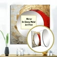 thumbnail image 3 of Designart "Subdued Red Pottery Spirals" abstract spirals Square Mirror Wall Decor Modern - Large Beige Square Bathroom Mirror - Square Printed Wall Mirror Art, 3 of 5