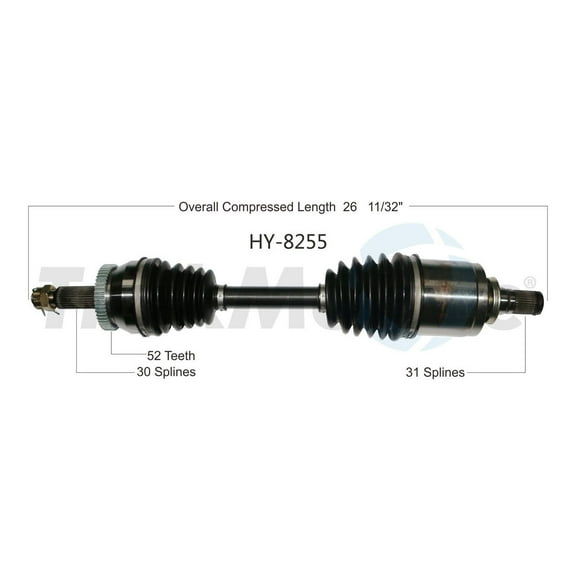 CV Axle Shaft Fits select: 2007-2012 HYUNDAI VERACRUZ