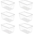 thumbnail image 1 of Clear Plastic Storage Bins for Pantry Food Storage Containers with Handle for Cabinet Kitchen Countertops Cupboard Fridge Pantry Organizers Large, 1 of 9