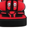 thumbnail image 2 of Asiento elevador de coche con respaldo alto, portátil, de polietileno, convertible, para bebés pequeños, color rojo, 2 of 5