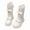 White, variant on Girls Winter Boots Warm Long Calf Height Leather Booties for Kids Stylish Boots Non Comfortable,Color:White,Size:9-9.5 Years