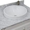 thumbnail image 6 of Bellaterra Home 400700-31-WH-WMRD 31 in. Single Round Sink Vanity with Carrara Marble Top, White, 6 of 14