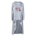 thumbnail image 3 of Sudadera con capucha lisa Gibobby Sudaderas con capucha estampadas con letras de manga larga para Mujer Navidad Gris L, 3 of 5