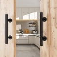 thumbnail image 3 of Langgg Versatile Options Widely Used Sliding Door Handle Black Barn Door Handle With Screws Calming, 3 of 6