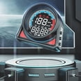 thumbnail image 3 of Car Head-Up Display GPS Digital Speedometer /MPH with LED Display Speed Alert Fatigue Driving Reminder Car RV SUV,1 x hud head-up display 1 x crowbar 1 x 2.5m cable,Black, 3 of 8