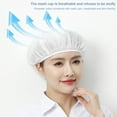 thumbnail image 6 of LShunze Adjustable Chef Cap Mesh Cooking Hats Unisex Food Service Hair Nets Washable Bakery Hat Reusable Restaurant Beanie, 6 of 9