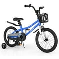 thumbnail image 1 of Costway 18" Kid's Bike with Removable Training Wheels & Basket for 4-8 Years Old  Blue, 1 of 10