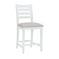 thumbnail image 3 of Linon Holdrege 22" High Back Counter Stools, Set of 2, White/Light Gray Faux Leather, 3 of 13