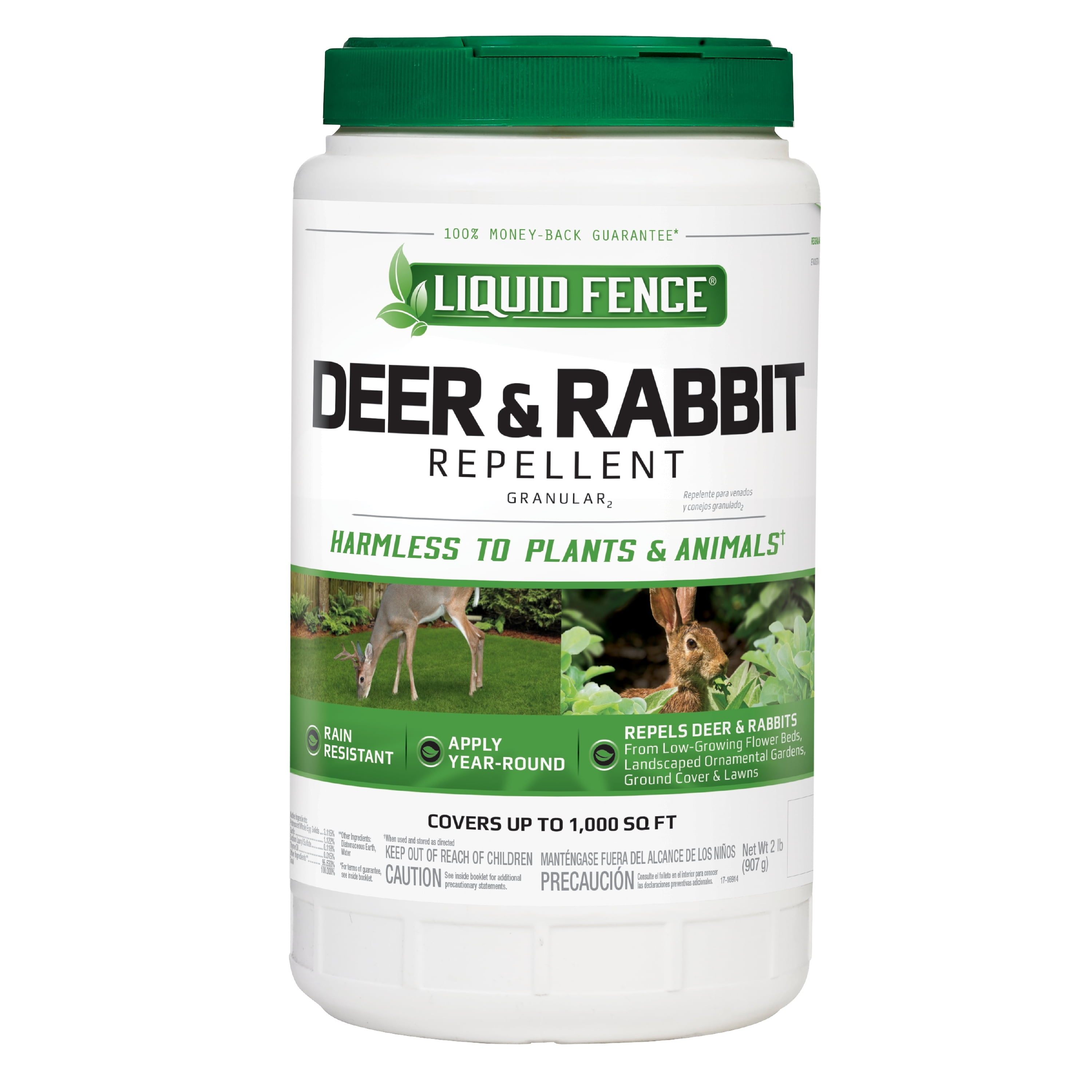 Liquid Fence HG-70266 Deer and Rabbit Repellent Granules, 2 Lb