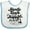 White and Blue, variant on Inktastic Myrtle Beach is My Happy Place with Palm Trees Boys or Girls Baby Bib