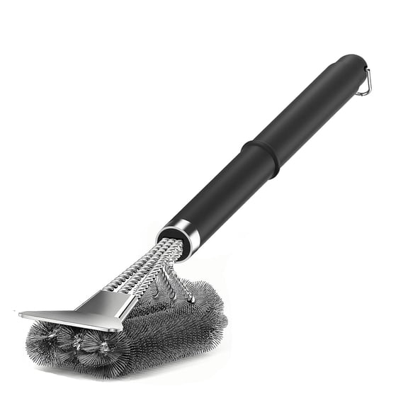 UHIAGREE 17.5'' Grill Brush for Outdoor,3-in-1 BBQ Grill Brush Tools for Charcoal Grilling Grates