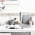 thumbnail image 2 of Peel and Stick Waterproof Border Wall Decor Removable Self Adhesive PVC Vintage Tiles Sticker Wallpaper for Kitchen Bathroom Mirror, 4"x118", 2 of 9