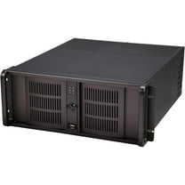 iStarUSA D-414 Black Aluminum / Steel 4U Rackmount 14 Slots Industrial PC Chassis 4 External 5.25" Drive Bays
