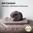 thumbnail image 3 of Weddingly certified 100% Giza egyptian cotton sheets|4 piece set|Deep pocket|Extra Long staple|Sateen Weave|High fabric strength,Uniform &soft|Wrinkle free|(Twin,Charcoal Gray), 3 of 5