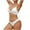 White, variant on ZQGJB Women's Triangle Bikini Set Textured Frilled Smocked Ruched V Neck Push Up Swimsuit Two Piece Bathing Suit(Army Green,L)