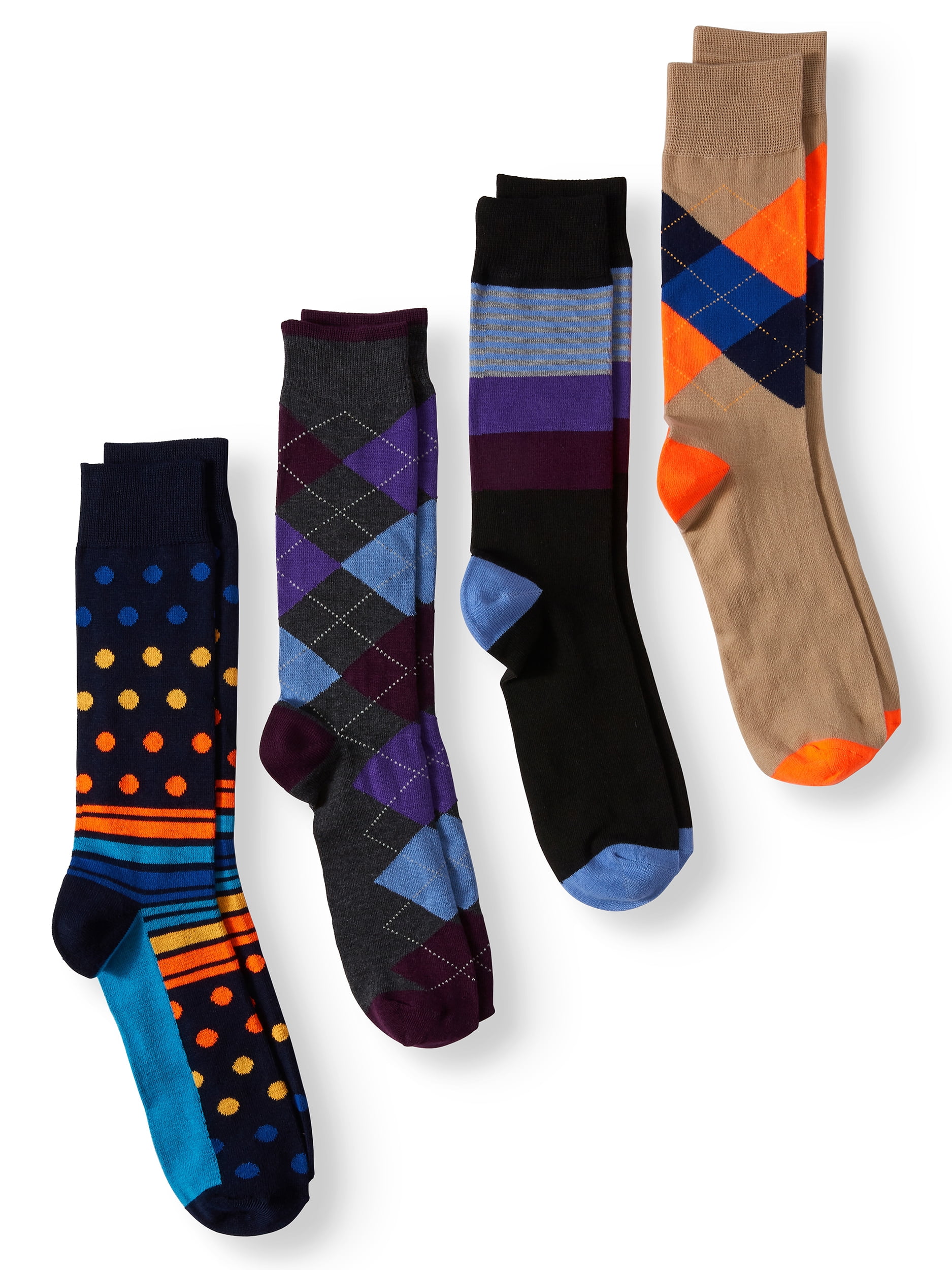 Men's Fashion Crew Socks 4Pack