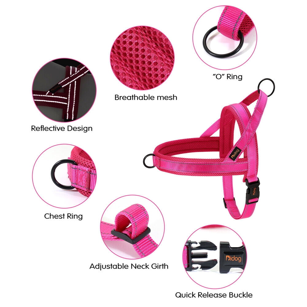 Pet Artist No Pull Dog Pet Dog Harness Reflective Nylon Mesh Padded with Handle Front Leading