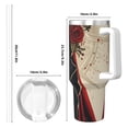 thumbnail image 4 of Lsque Gothic Skull With Roses Pattern 40 OZ Ice Bully Cup with Handle and Straw, Double Wall Stainless Steel Tumbler Travel Coffee Cup with Lid for Christmas Present, 4 of 8