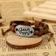 thumbnail image 1 of Pulsera de aleación de piel de vaca unisex retro, pulsera hecha a mano, diseño exquisito, 1 of 2