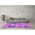 thumbnail image 3 of Ahgly Company Indoor Rectangle Patchwork Pink Transitional Area Rugs, 7' x 10', 3 of 4