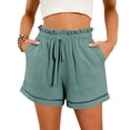 thumbnail image 2 of Shorts for Women Plus Size High Waisted Dressy Casual Drawstring Wide Leg Straight Leg Trendy Summer Shorts for Women 2024 Dressy Bermuda Shorts for Petite Women Women's Shorts Casual Dressy, 2 of 6