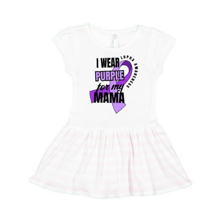 

Inktastic I Wear Purple For My Mama Lupus Awareness Gift Toddler Girl Dress