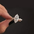 thumbnail image 3 of solitaire jewels 5 Stone 2.5CT Marquise Moissanite Engagement Ring For Women, 10K Rose Gold, 3 of 6