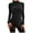 Black, variant on Mikilon Women's Slim Half High Collar Shirts Versatile Long Sleeve Tops Casual Tight Blouses
