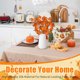 thumbnail image 4 of Ramo de Hojas de Arce Artificiales de Otoño | Follaje de Plástico Realista de 40 X 20 Cm | Decoración para El Hogar de Acción de Gracias En Amarillo, Café, Naranja y Verde, 4 of 6