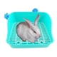 thumbnail image 3 of Caja de baño para conejos, orinal de entrenamiento, bandeja esquinera, jaula para arena, animales pequeños, bandeja para mascotas Verde, 3 of 9