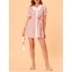 thumbnail image 5 of Vestido Floral de Mujer INSPIRE CHIC con Cuello de Punto, Botones y Cinturón, Vestidos de Verano Rosa XS, 5 of 6