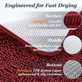 thumbnail image 6 of Sasttie Chenille Bathroom Rugs 20x24, 2 Pack Quick Dry Machine Washable Bath Mats with Rubber Backing,Wine Red, 6 of 9