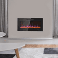 thumbnail image 5 of Prominence Home 36x19" Electric Remote Controlled LED Wall Mount Fireplace with Adjustable Heat and Brightness Settings, 5 of 13