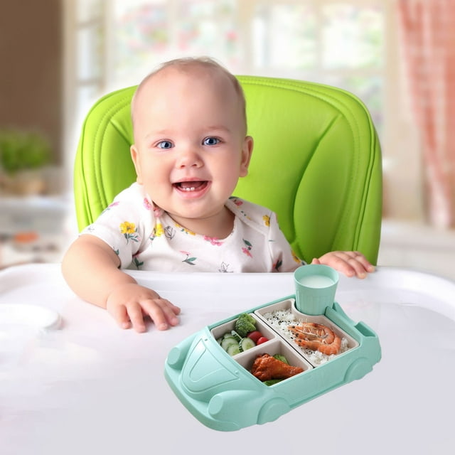 Cqxid Tableware Under $15 Fun Design Of Children's Tableware Set With Car Shaped Dining Plates And Food Plates